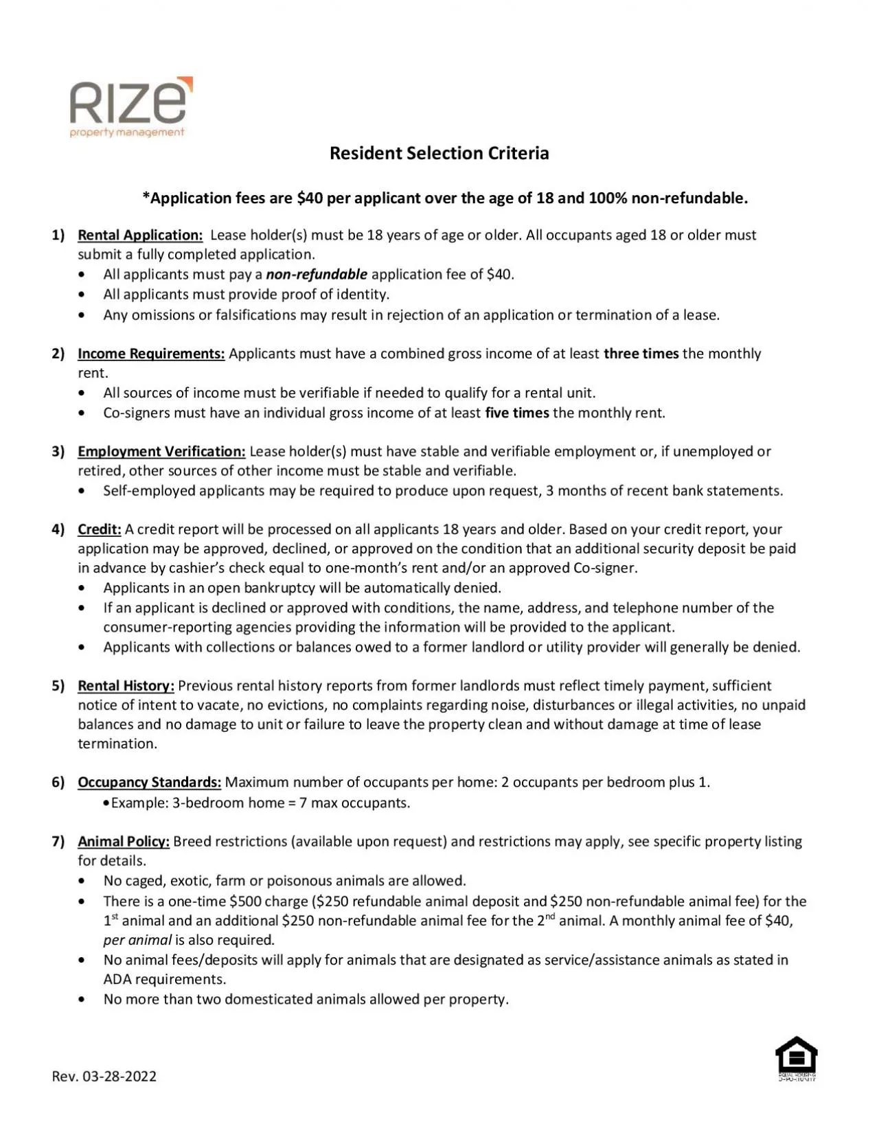 PDF-Rize Property Management Rental Criteria licant over the age of 18 an