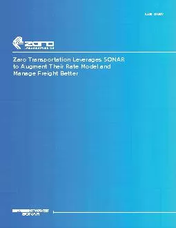 Zaro Transportation Leverages SONAR to Augment Their Rate Model and Ma