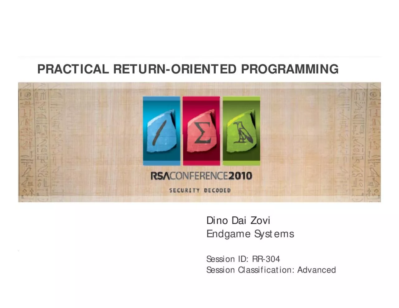 PDF-PRACTICAL RETURNORIENTED PROGRAMMING