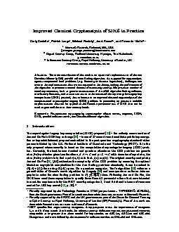 ImprovedClassicalCryptanalysisofSIKEinPracticeCraigCostello1PatrickLo