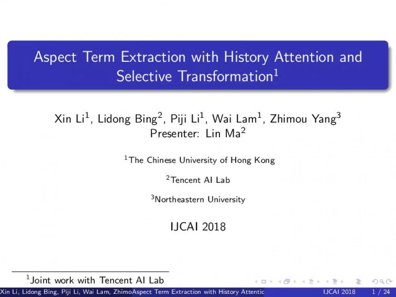 PDF-AspectTermExtractionwithHistoryAttentionandSelectiveTransformation1Xin