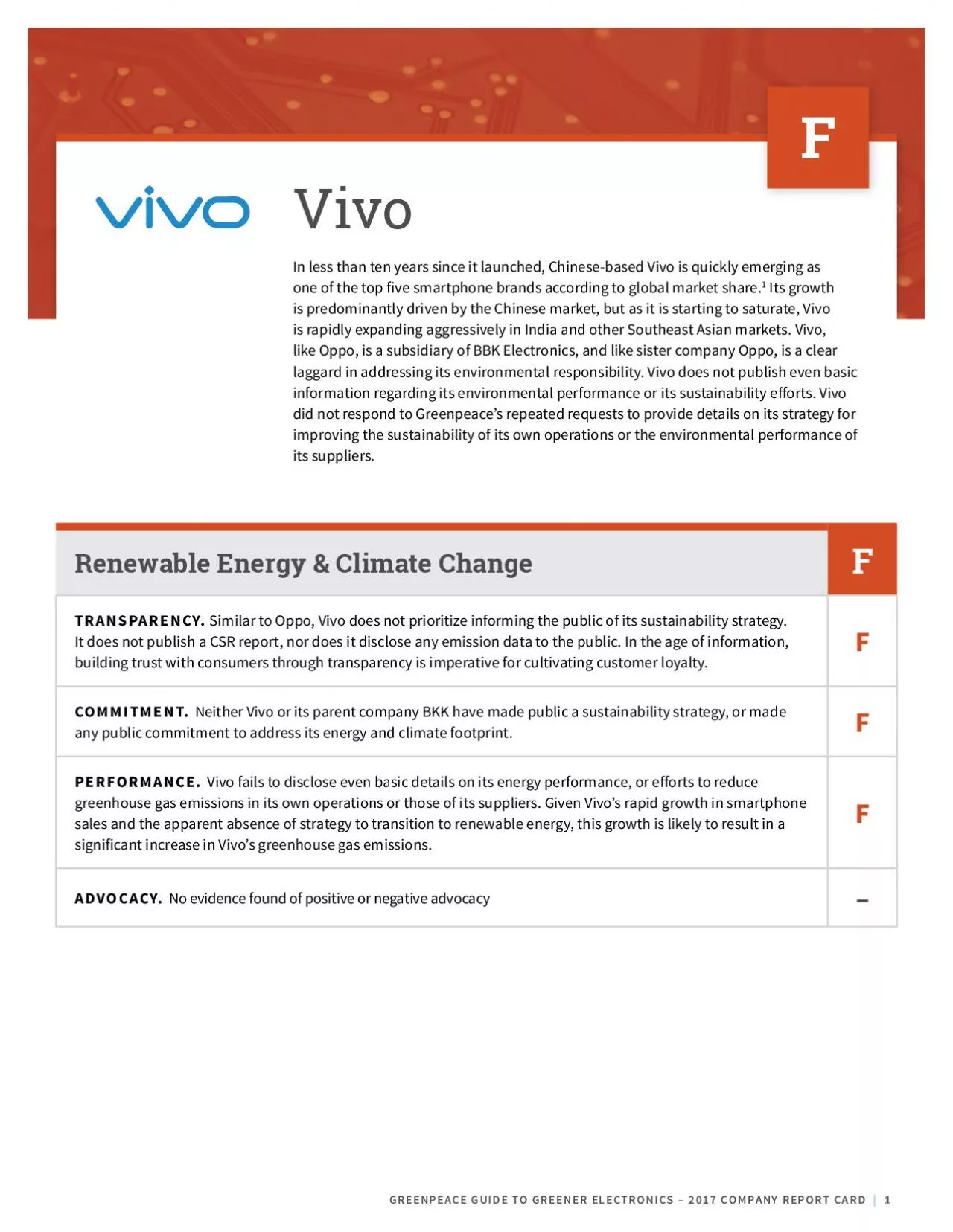 PDF-GREENPEACE GUIDE TO GREENER ELECTRONICS 150 2017 COMPANY REPORT CAR