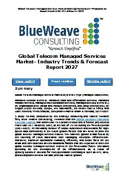 ﻿Global Telecom Managed Services Market- Industry Trends & Forecast Report 2027