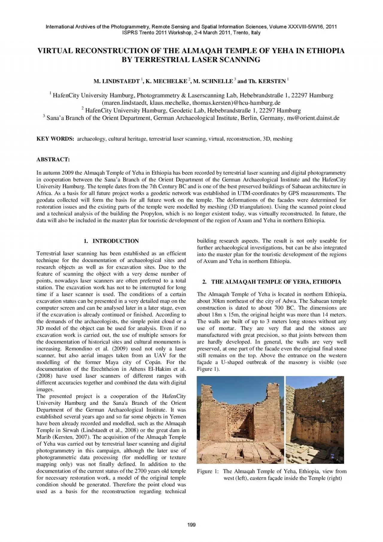 PDF-VIRTUAL RECONSTRUCTION OF THE ALMAQAH TEMPLE OF YEHA IN ETHIOPIA BY TE