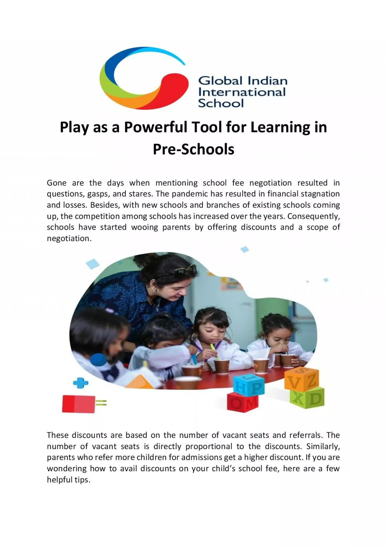 PDF-Play as a Powerful Tool for Learning in Pre-Schools