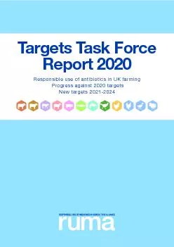Targets Task Force Progress against 2020 targets New targets 20212024