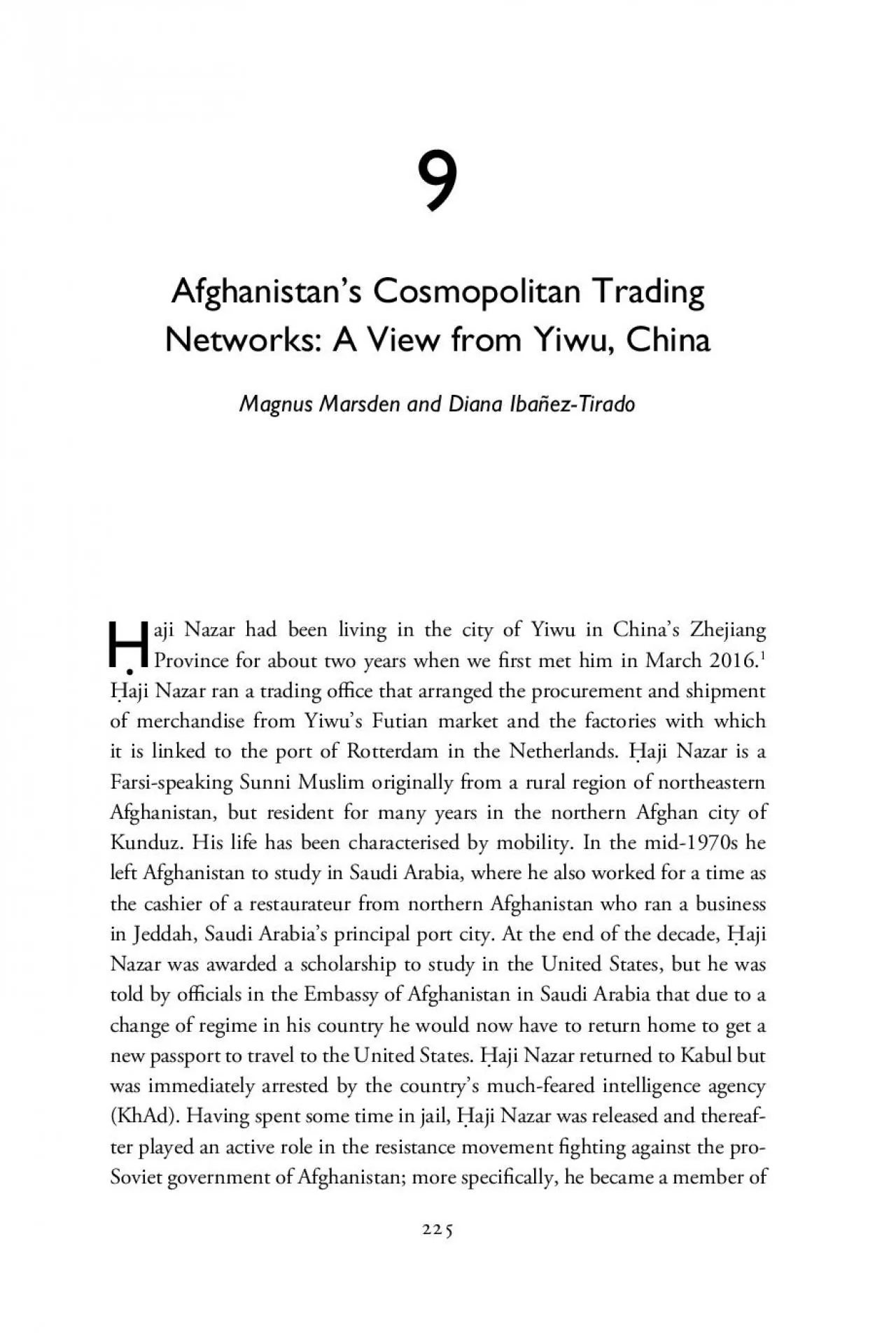 PDF-Afghanistan146s Cosmopolitan Trading