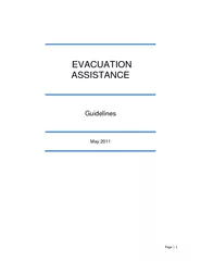 EVACUATION ASSISTANCE Guidelines May   Municipal and C