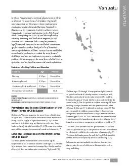 PDF-In 2012 Vanuatu made a minimal advancement in e31orts to eliminate