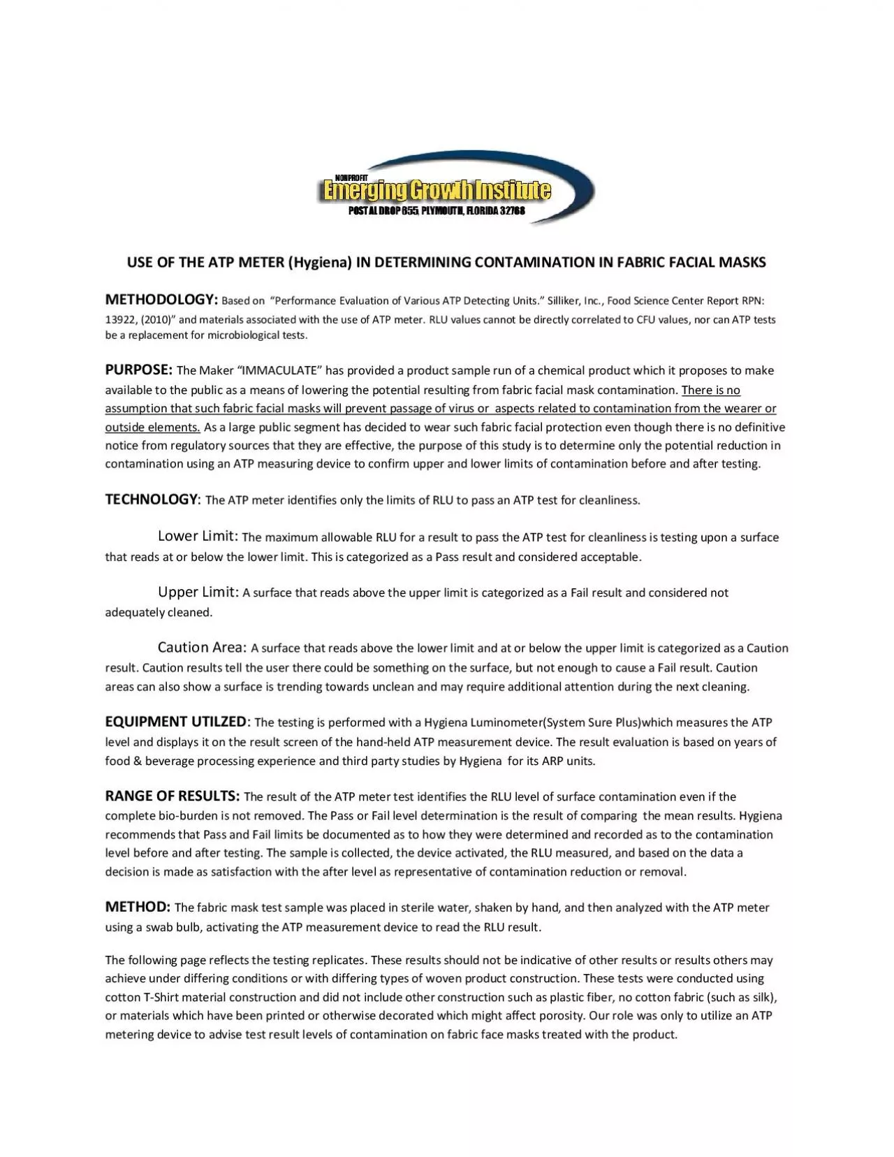 PDF-USE OF THE ATP METER Hygiena IN DETERMINING CONTAMINATION IN FABRIC