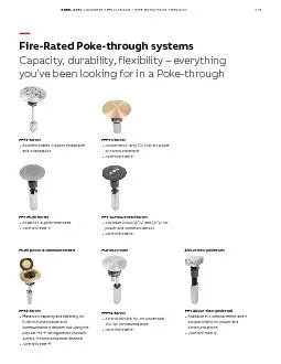 C73FireRated Pokethrough systemsCapacity durability flexibility