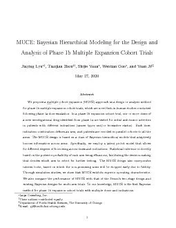 MUCEBayesianHierarchicalModelingfortheDesignandAnalysisofPhase1bMulti