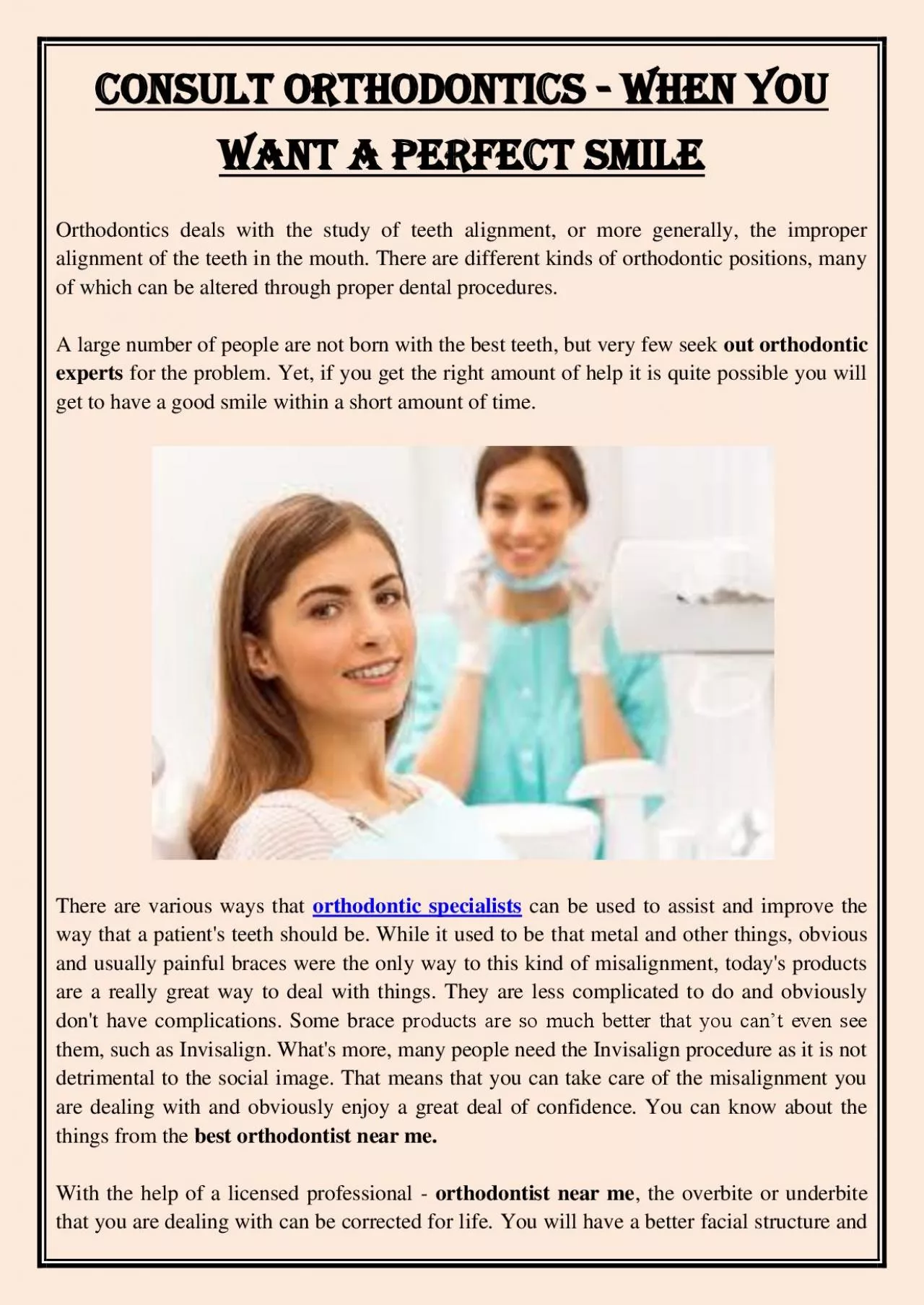 PDF-Consult Orthodontics - When You Want a Perfect Smile