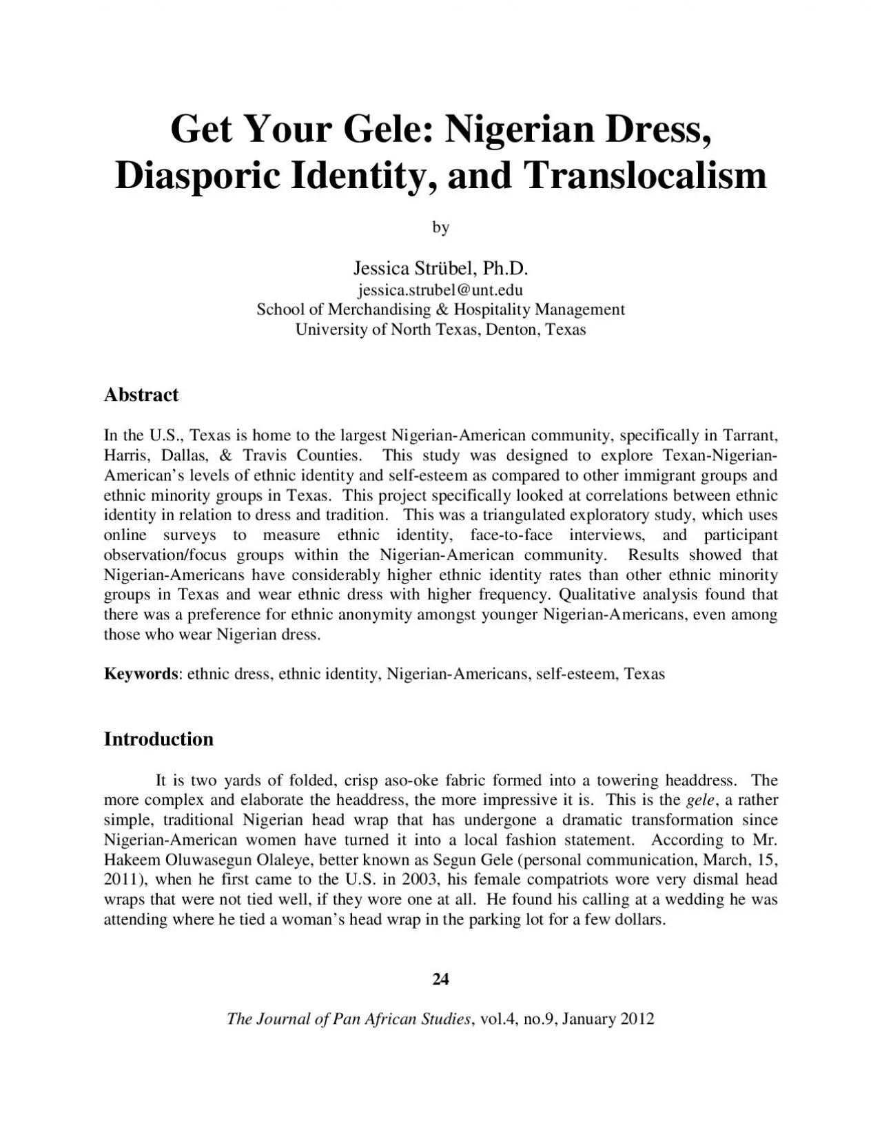 PDF-Get Your Gele Nigerian Dress Diasporic Identity and Translocalism b