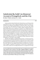 Subdivided By Faith An Historical Account of Evangeli