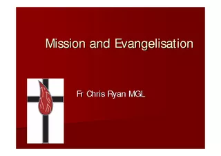 Mission and Evangelisation Mission and Evangelisation