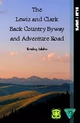 TheLewis and ClarkBack Country Bywayand Adventure RoadTendoy Idaho