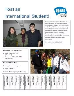 Host an InternationalStudentHost an AFS Studenttumisengrangakaafsor