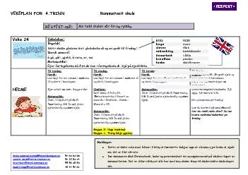 VEKEPLAN FOR  4TRINN