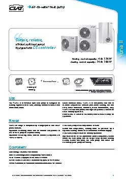 Heating nominal capacity  Cooling nominal capacity  YUNA II airtow