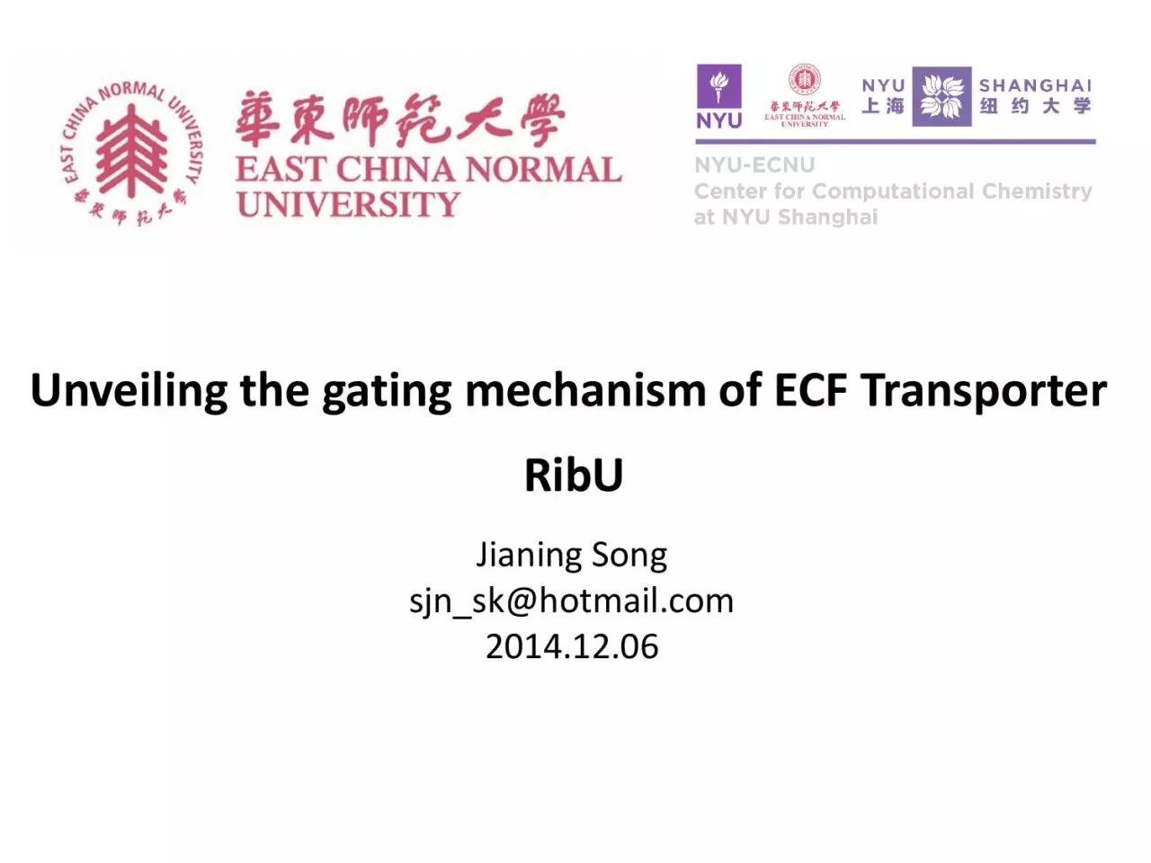 PDF-Unveiling the gating mechanism of ECF Transporter