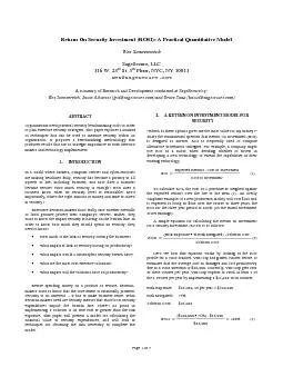 Page 1 of 7Return On Security Investment ROSI A Practical Quantitat