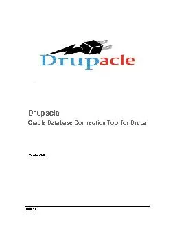 Oracle Database Connection Tool for Drupal