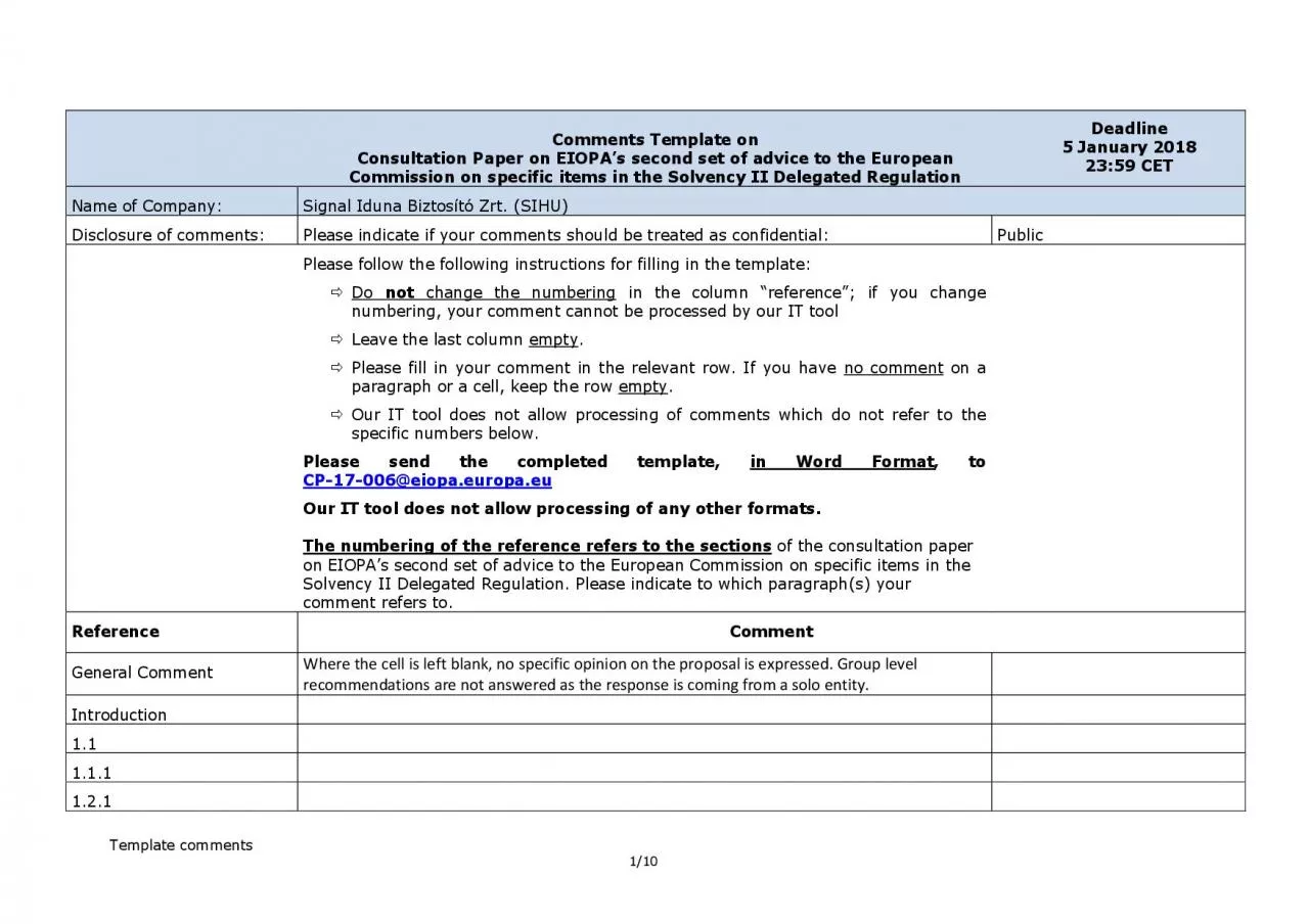 PDF-Template comments