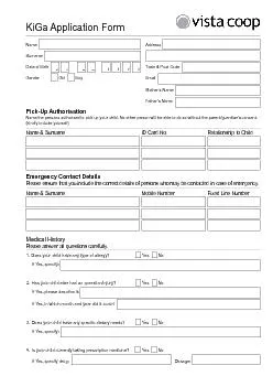 KiGa Application Form        Town  Post CodeMother146s NameFather