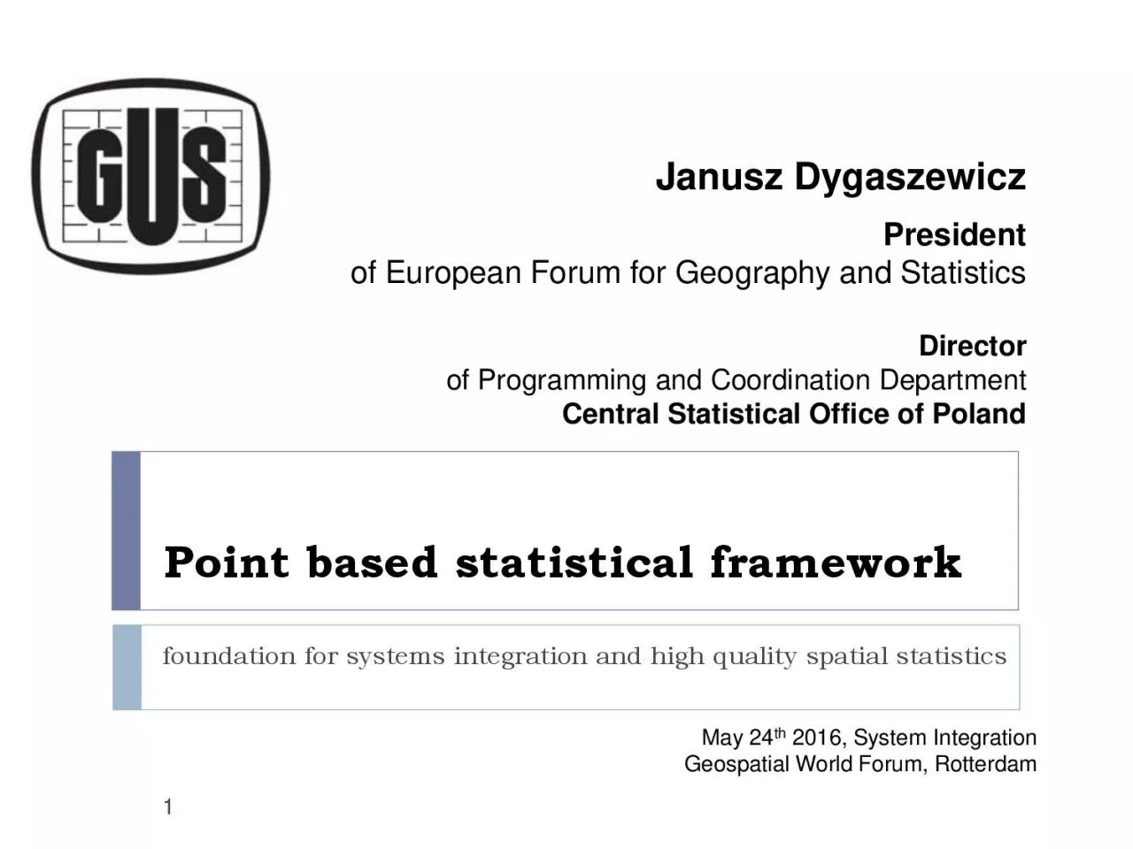 PDF-Point based statistical framework