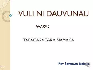 VULI NI DAUVUNAUWASE 2