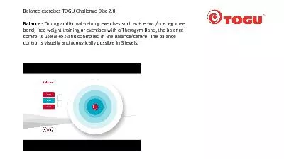 Balance exercises TOGU Challenge Disc 20