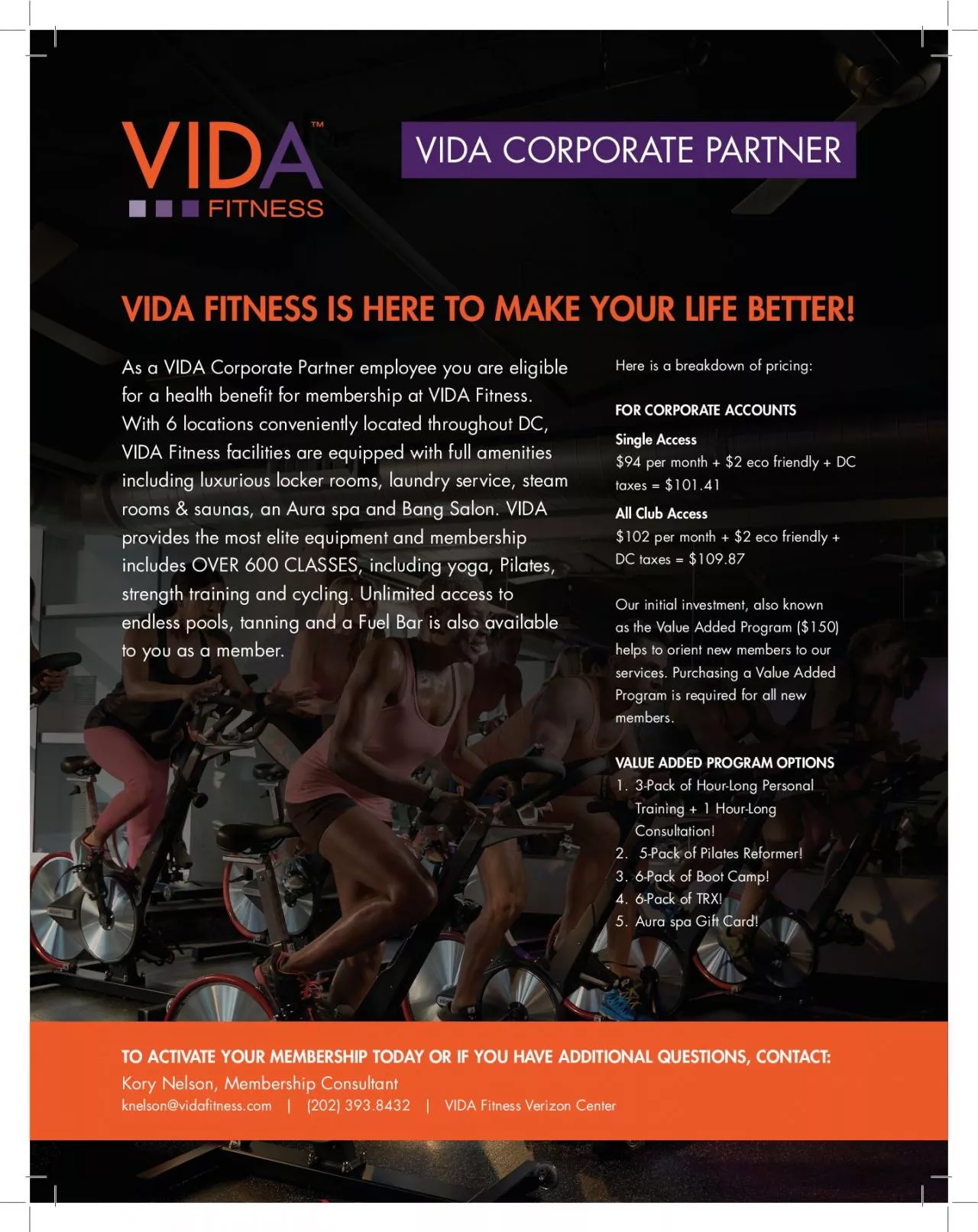 PDF-As a VIDA Corporate Partner employee you are eligible With 6 locations