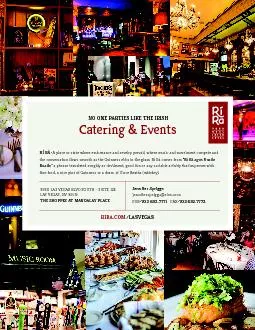 Catering  Events A place or state where exuberance and revelry prevai