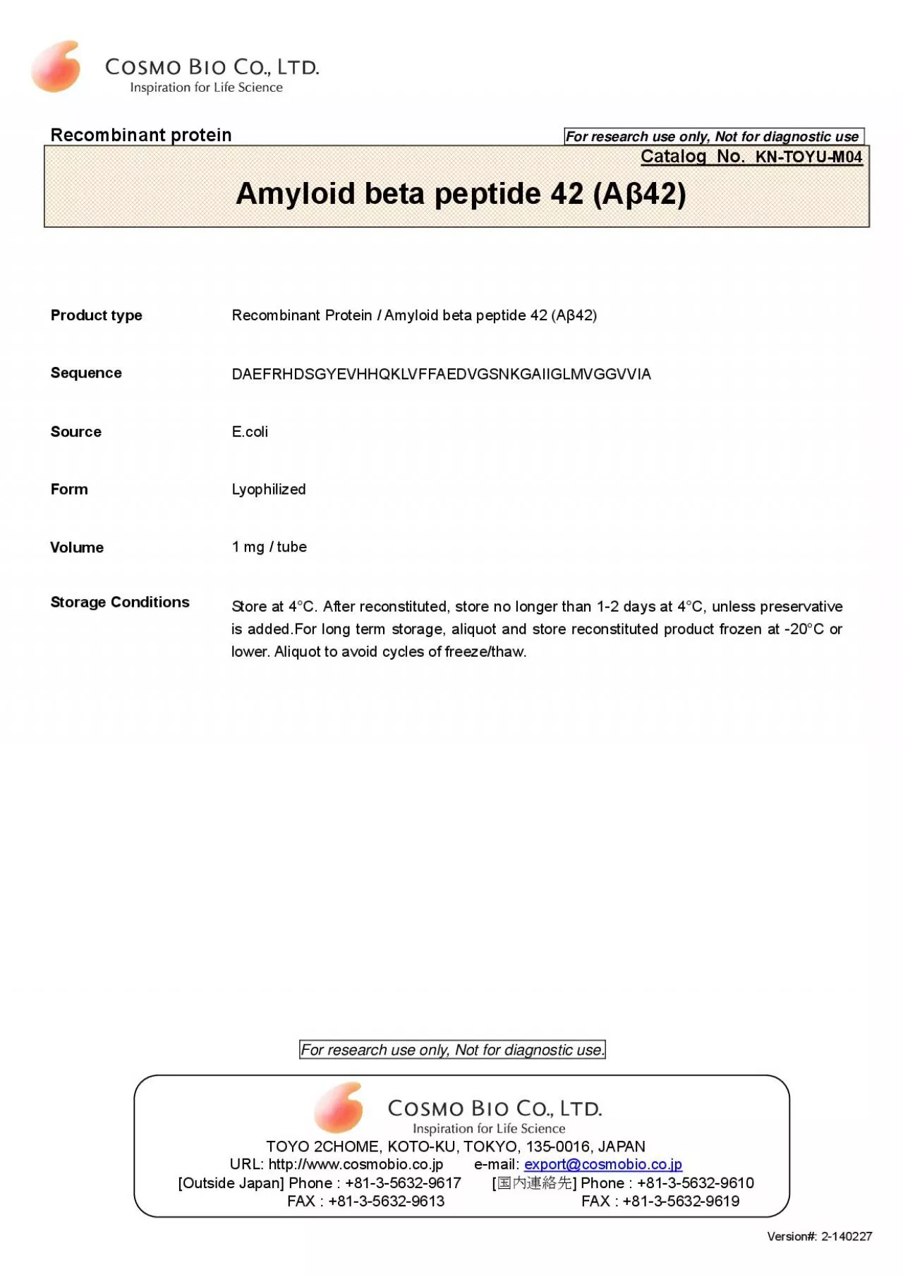 PDF-Recombinant protein For research