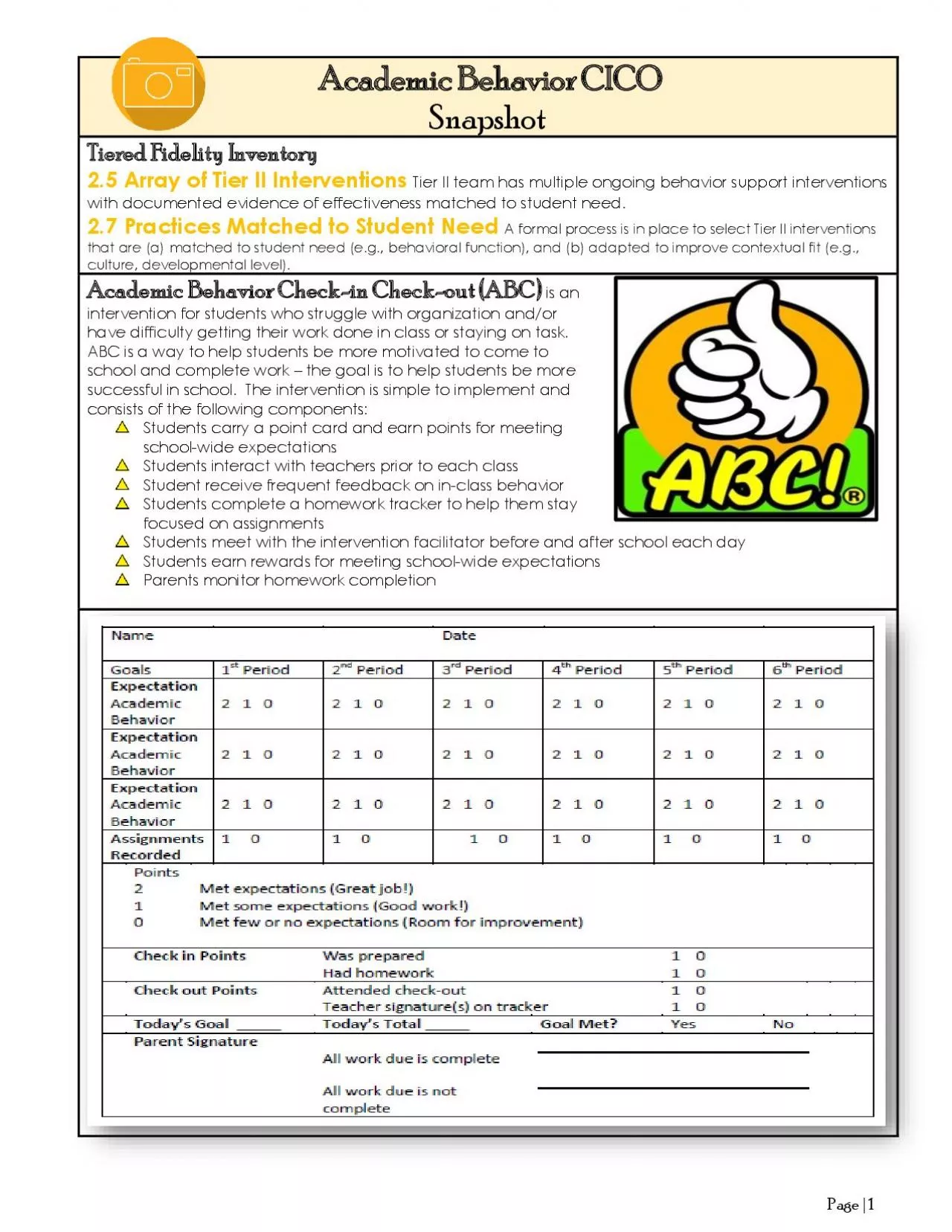 PDF-Academic Behavior CICO