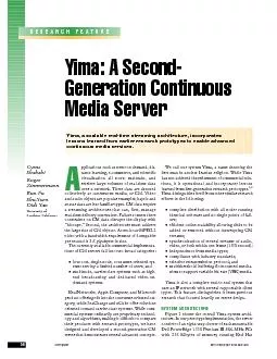 PDF-Yima A Second or CM Videorealtime delivery constraints Failure t