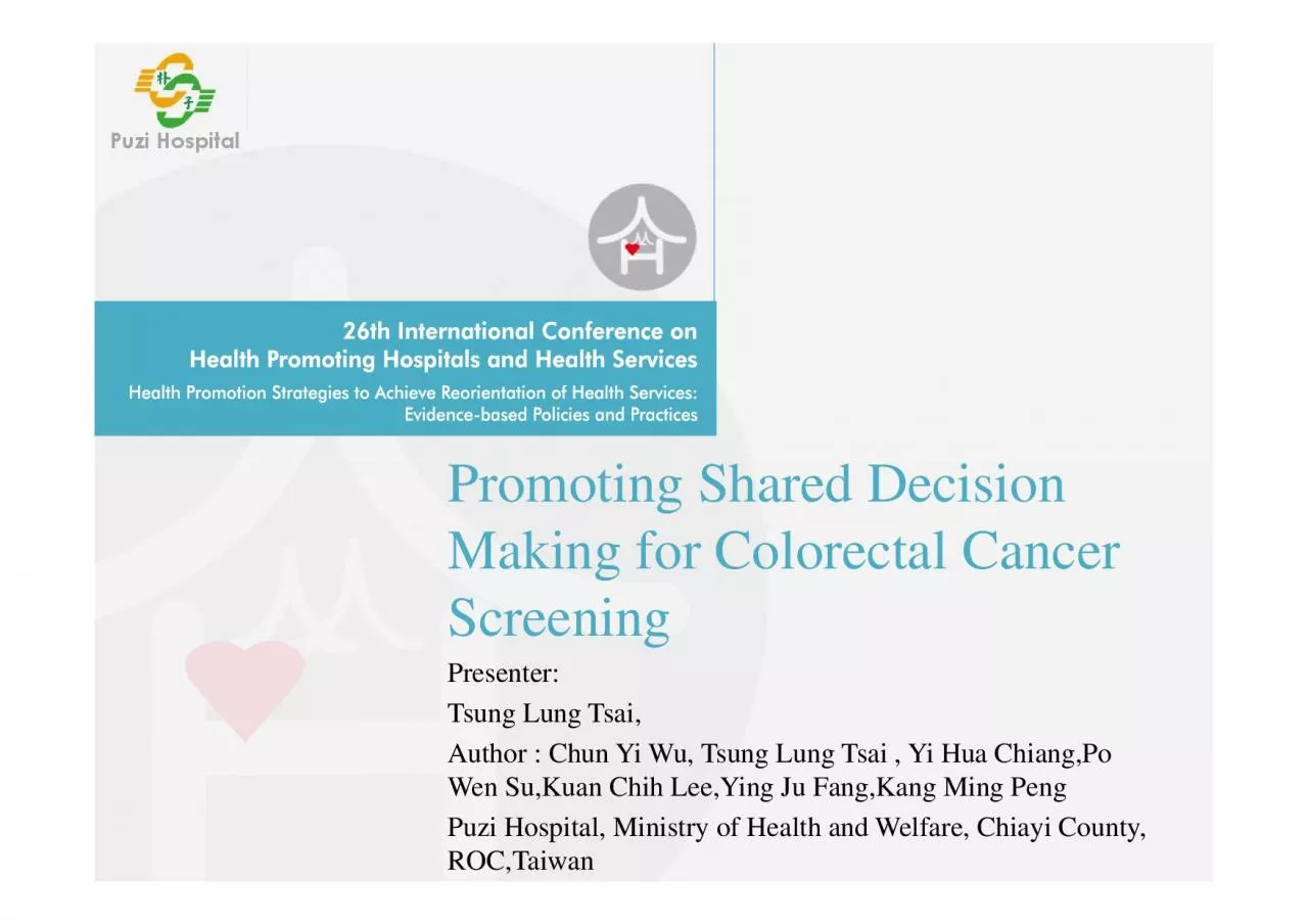 PDF-Promoting Shared Decision Making for Colorectal Cancer Screening