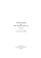 Software Manual for Unix ZEVES Version