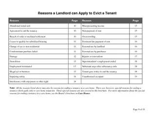 Page  of  Reasons a Landlord can Apply to Evict a Tena