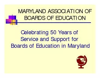 MARYLAND ASSOCIATION OF BOARDS OF EDUCATION