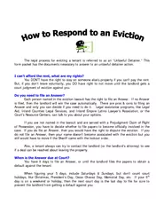 The legal process for evicting a tenant is referred to