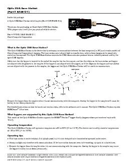 PDF-Optic USB Base Station Part BASEU1