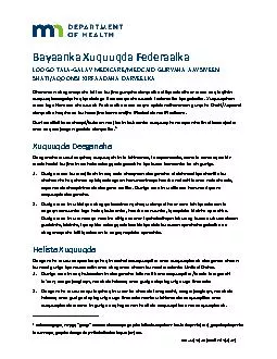 Bayaanka Xuquuqda Federaalka LOOGO TALAGALAY MEDICAREMEDCAID GURYAHA