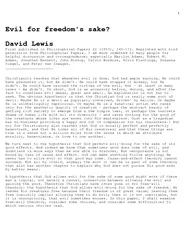 Evil for freedoms sake David Lewis First published in