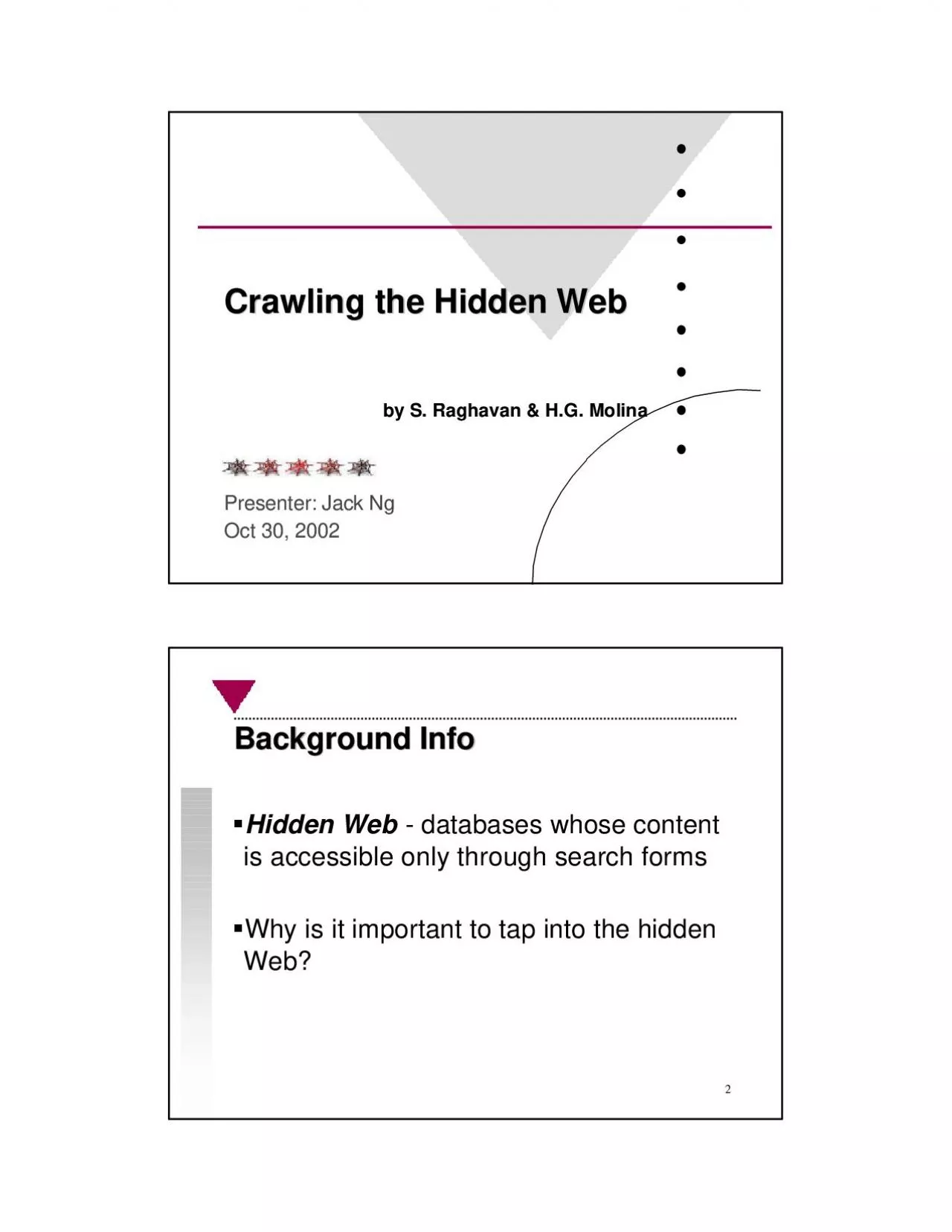 PDF-Crawling the Hidden Web by S Raghavan HG MolinaPres