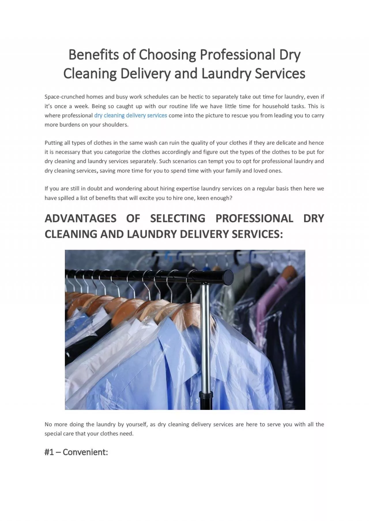 PDF-Benefits of Choosing Professional Dry Cleaning Delivery and Laundry Services - Hello Laundry