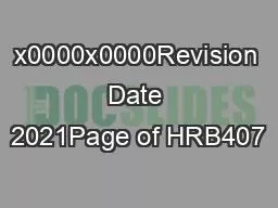 x0000x0000Revision Date 2021Page of HRB407