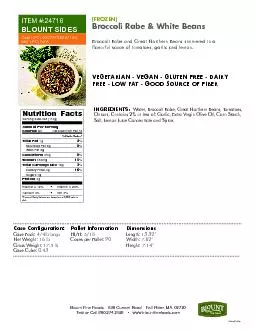 PDF-Broccoli Rabe and Great Northern Beans simmered in a flavorful sauce o