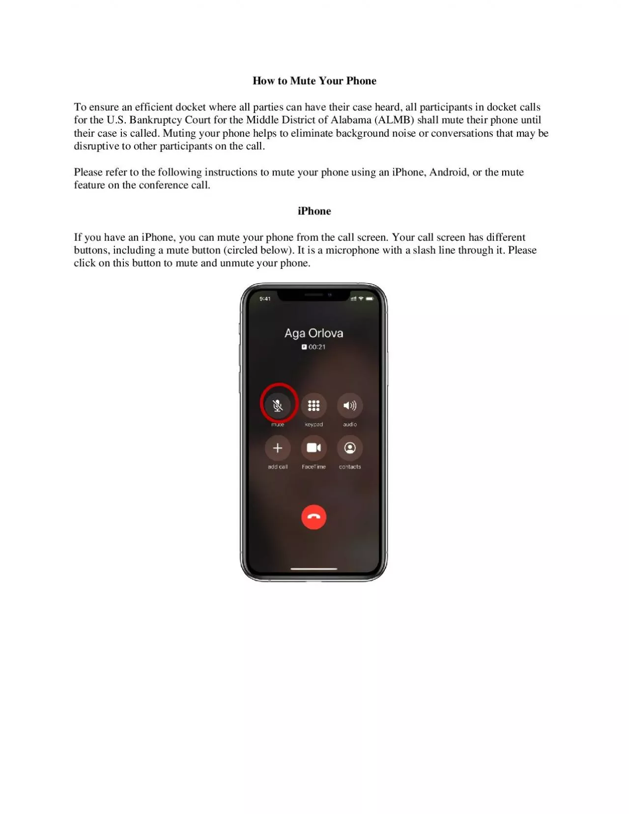 PDF-How to Mute Your PhoneTo ensure an efficient docket where all parties